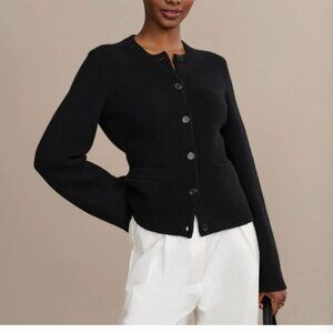 XS Jenni Kayne Cooper Black Cashmere Sweater
